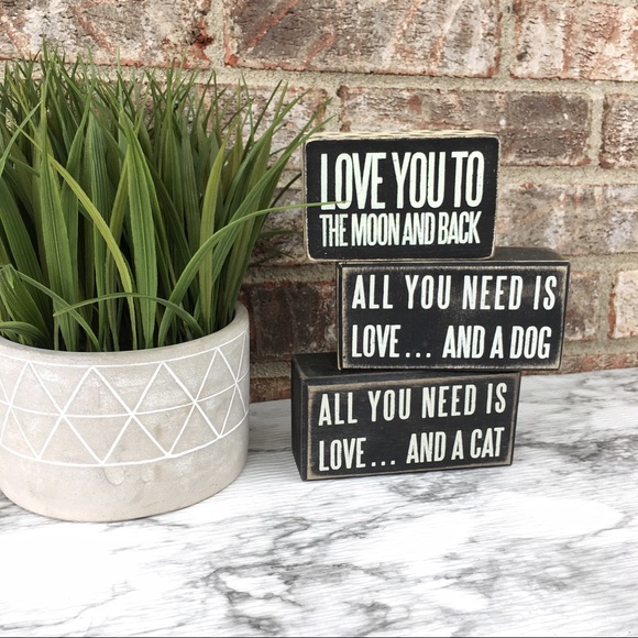 All You Need Is Love Wooden Box Signs - Picture 3 of 5